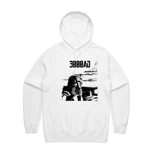White Gas Mask Hoodie Thumbnail